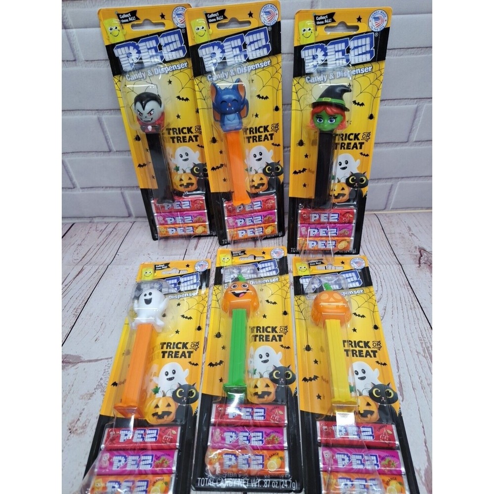 PEZ  Halloween Trick Or Treat Complete Set Of 6, Sealed New